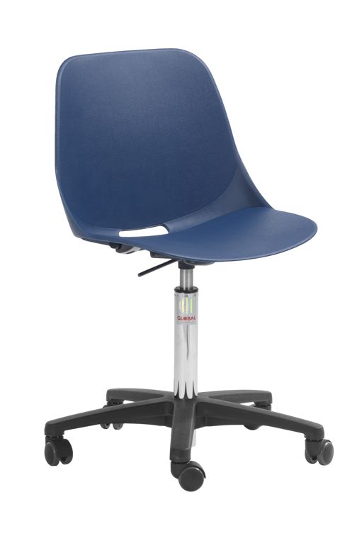 Studentenstuhl Nest mit Rollen, 3 Farben